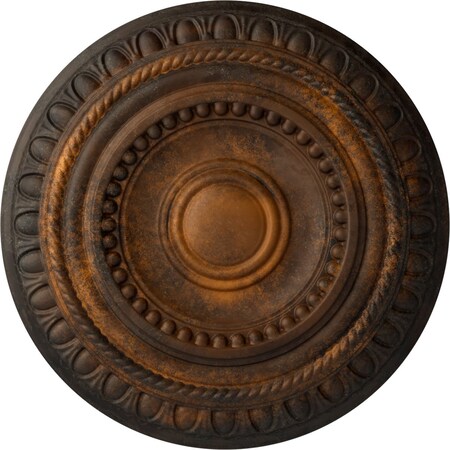 Ekena Millwork Artis Ceiling Medallion (Fits Canopies up to 6 7/8"), Hand-Painted Rust, 15 3/4"OD x 1 3/8"P CM15ARRUS